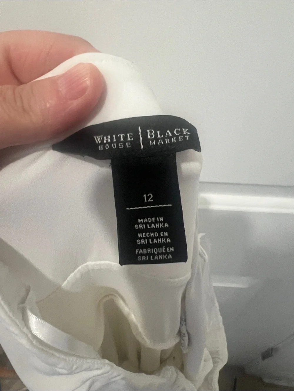 White House Black Market‎ White Wedding V-Neck Dress Size 10